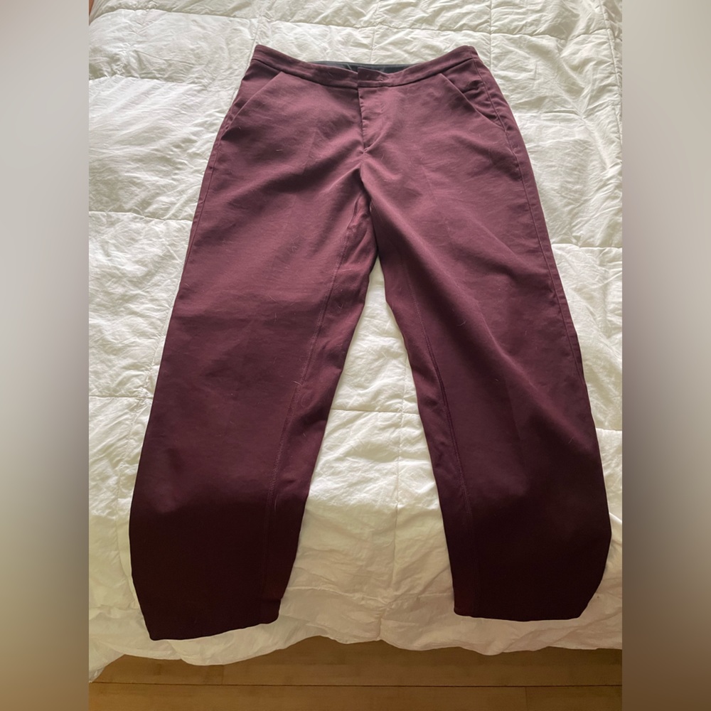 Lululemon &go City Trek Trouser pants size 6 Bordeaux Drama